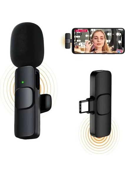 Kablosuz Yaka Mikrofonu Telefonlara Uyumlu Wireless Profesyonel Yayın Çekim Mikrofon modelleri