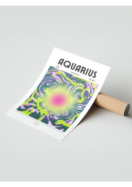 Çerçevesiz Poster, Aquarius Astroloji , Çalışma Odası Dekoru Poster No: 114247 modelleri