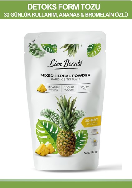 Karışık Bitki Tozu 90 gr Ananas ve Bromelain İçerikli Doğal Katkısız Ferah Aromalı fırsatları