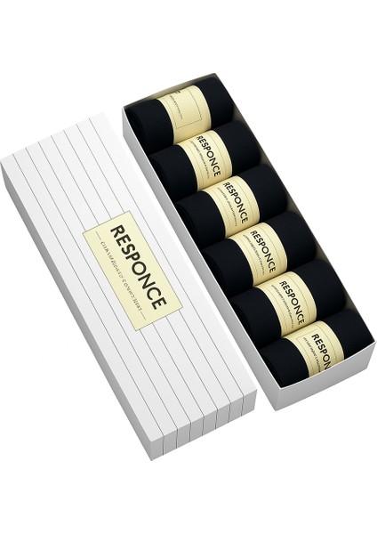 Unisex 6 Çift Tenis Çorabı Erkek Kolaj Çorabı Kadın Kolaj Çorabı Siyah Tenis Çorabı 38-44