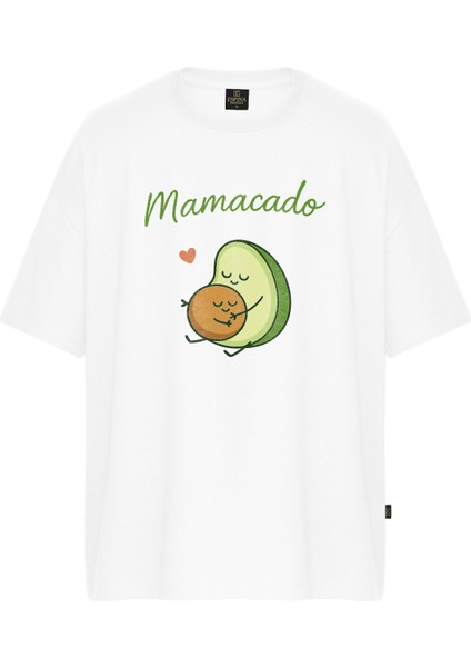 Kadın Mamacado Baskılı Oversize Tişört