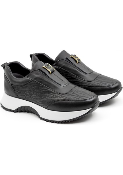 Nero Niu Hakiki Deri Kadın Siyah Casual Spor Sneaker Ayakkabı fiyatları