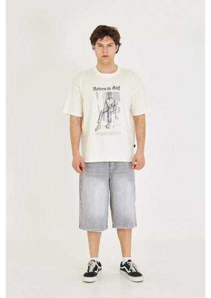 Unisex Return To Self Baskılı Oversize Tişört modelleri