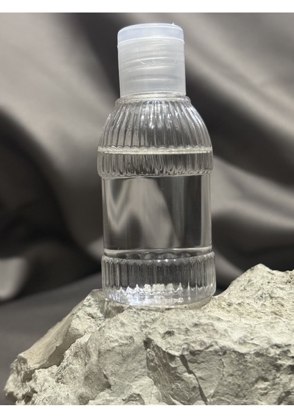 50 ml Flip Top Şeffaf Kapaklı Est Likit Mürekkep Dezenfektan Kolonya Boş Plastik Şişesi