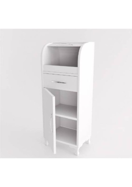 Powder Çok Amaçlı Melamin Kaplama Ekmek Dolabı 105x42x30 cm Kapaklı Çekmeceli Geniş Depolama modelleri