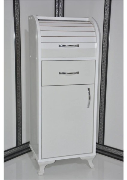 Powder Çok Amaçlı Melamin Kaplama Ekmek Dolabı 105x42x30 cm Kapaklı Çekmeceli Geniş Depolama fırsatları