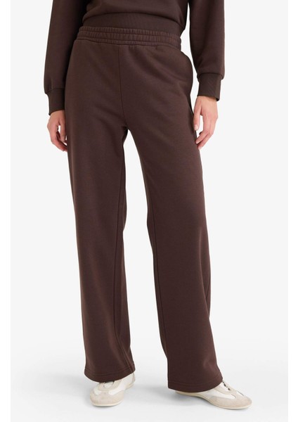 Straight Fit Basic Düz Cepli Yüksek Bel Eşofman Altı B8571AX25AU fırsatları