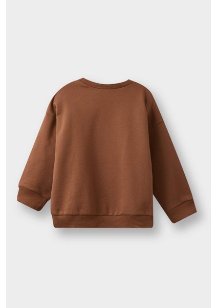 Erkek Bebek Bisiklet Yaka İçi Yumuşak Tüylü Basic Düz 2'li Sweatshirt A7424A525WN indirimleri