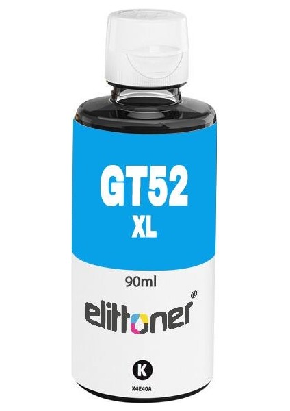 Elittoner Hp Mürekkep GT52XLC, M0H54AE, Cyan 70ML