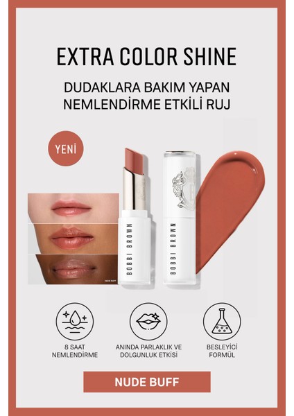 Extra Color Shine Nemlendirici Balm Etkili Ruj - Nude Buff