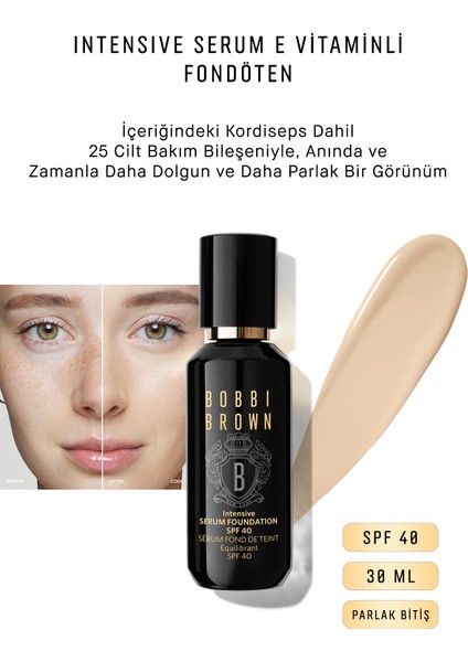 Intensive Serum E Vitaminli Fondöten Spf 40 Parlak Bitiş 30 ml - Cool Ivory 716170229300 indirimleri