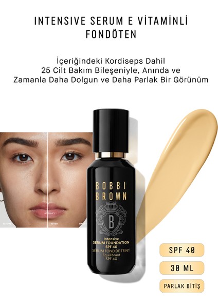 Intensive Serum E Vitaminli Fondöten Spf 40 Parlak Bitiş 30 ml - Warm Beige 716170229232 indirimleri