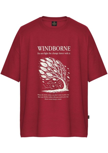 Unisex Windborne Baskılı Oversize Tişört