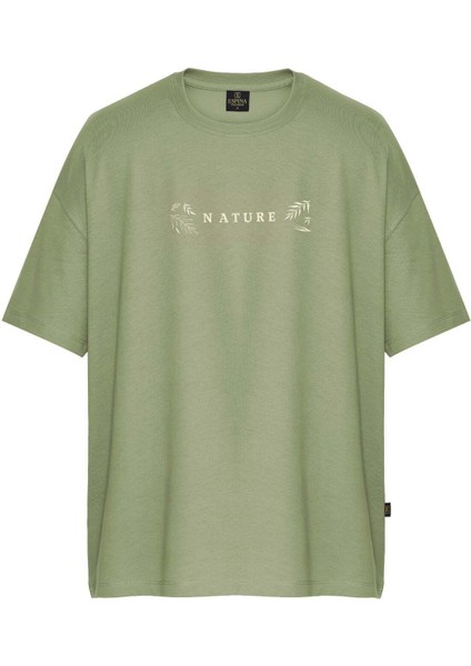 Unisex Nature Sırt-Ön Baskılı Oversize Tişört fiyatları
