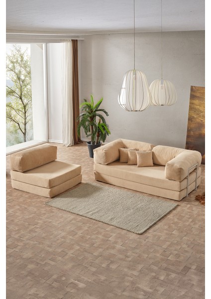 Legom Sera Aktivite Koltuğu Yatak Olabilen Çok Amaçlı Kanepe Koltuk Takımı Bej modelleri