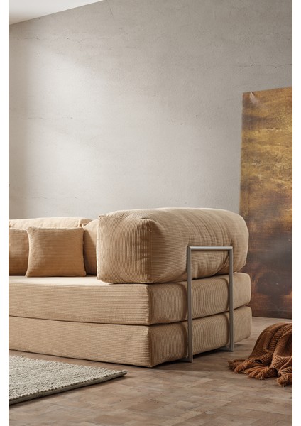 Legom Sera Aktivite Koltuğu Yatak Olabilen Çok Amaçlı Kanepe Koltuk Takımı Bej