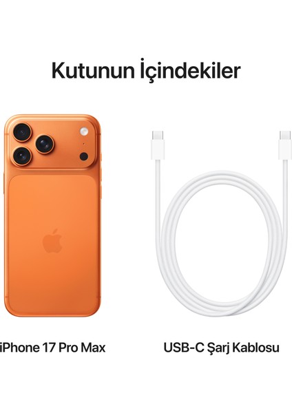 iPhone 17 Pro Max 256 GB Kozmik Turuncu modelleri