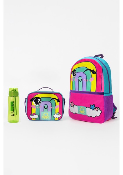 Baggymood Gökkuşağı Ilkokul Çantası, Beslenme Set- Matara Hediyeli 75997