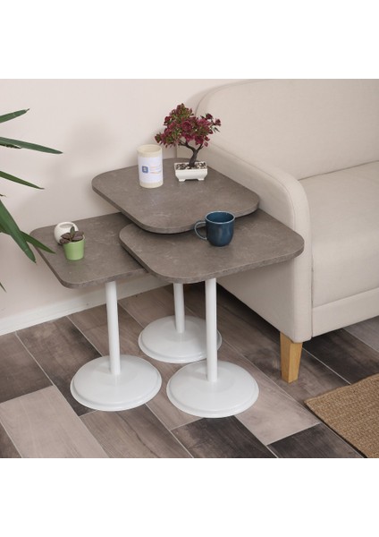 Vertino Zigon Sehpa Mdf Tabla Alt Mekanizma Demir Beyaz Renk modelleri