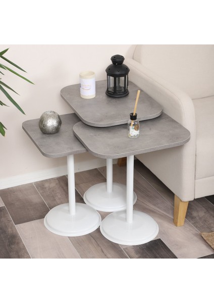 Vertino Zigon Sehpa Mdf Tabla Alt Mekanizma Demir Beyaz Renk modelleri