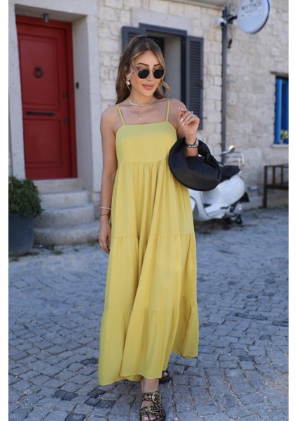 Kadın Askılı Straplez Maxi Uzun Elbise fiyatları