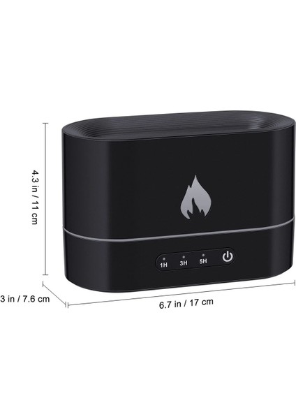 Alev Görünümlü Hava Nemlendirici Aroma Terapi Buhar Makinesi Aromatik Oda Kokusu Difüzörü