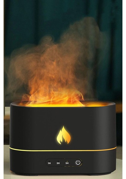 Alev Görünümlü Hava Nemlendirici Aroma Terapi Buhar Makinesi Aromatik Oda Kokusu Difüzörü