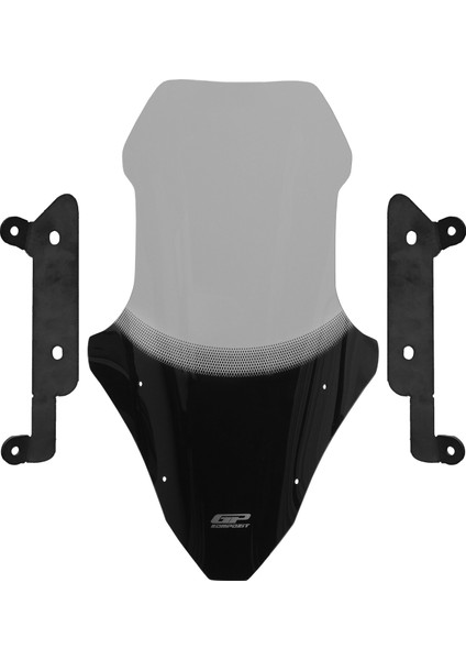 Mondial Strada 125 2023-2025 Uyumlu Baskılı Ön Tur Camı Füme 74 cm