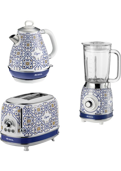 Capri 3'lü Kahvaltı Seti (Su Isıtıcı + Cam Blender + Ekmek Kızartma Makinesi Özel Set) CKHSET01