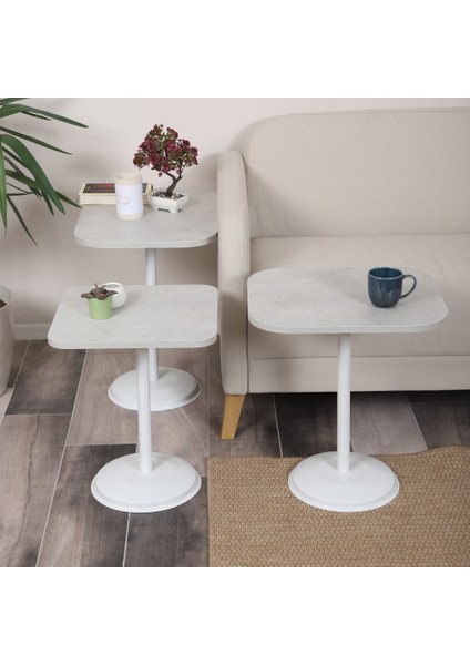 Vertino Zigon Sehpa Mdf Tabla Alt Mekanizma Demir Beyaz Renk fırsatları