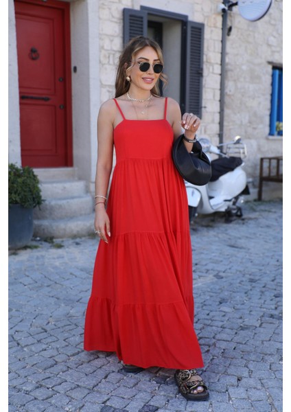 Kadın Askılı Straplez Maxi Uzun Elbise fırsatları