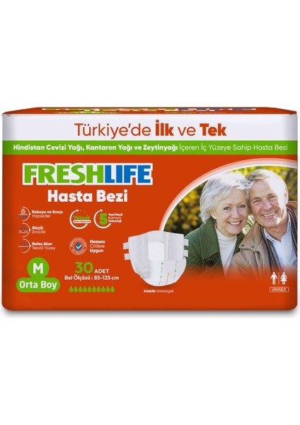 Medium Beden Orta Boy Yetişkin Hasta Bezi 30 Adet fiyatları