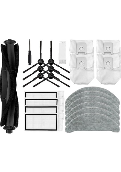 Robot Süpürge Paspas Bezi Ana Fırça Toz Torbası Değiştirilebilir Yedek (Yurt Dışından)