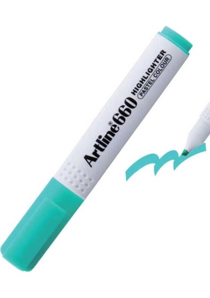 660 Fosforlu Kalem Pastel Yeşil 1 Adet 1,0-4,0 mm Kesik Uç Ofis ve Okul Kullanımı modelleri