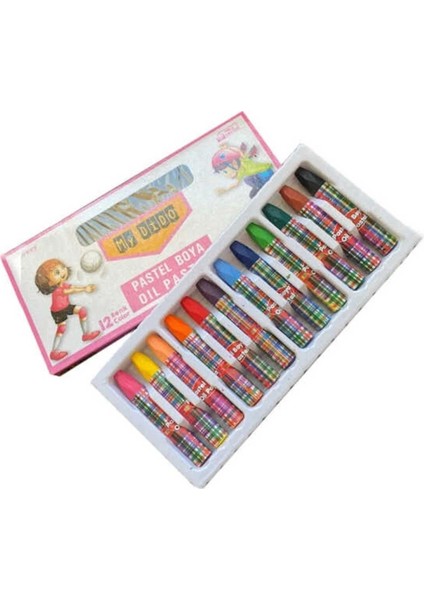 Mydido 12'li Çok Renkli Pastel Boya Seti Çocuklar İçin Güvenli ve Kolay Kullanım modelleri