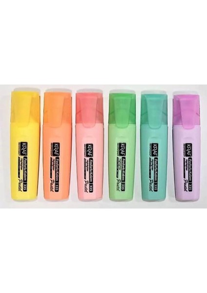 Fosforlu Kalem Seti 6'lı Pastel Renk 1-5 mm Uç Kalınlığı Ofis ve Okul Kullanımına Uygun modelleri
