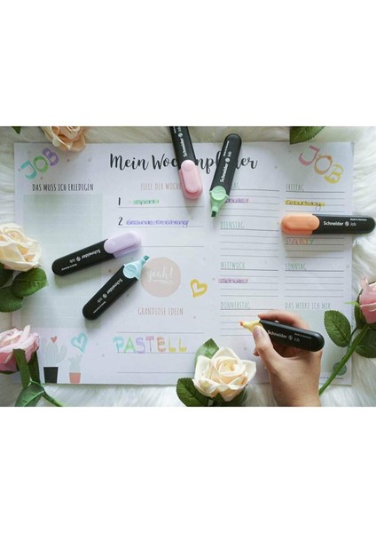 Fosforlu Kalem 6'lı Pastel Renk Seti Yumuşak Tonlar Ofis ve Okul Kullanımına Uygun fırsatları