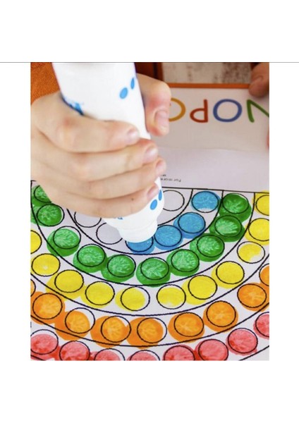 Dot Markers 3'lü Renkli Boya Seti ve 12 Sayfalık Aktivite Kitapçığı ile Çocuk Etkinlikleri
