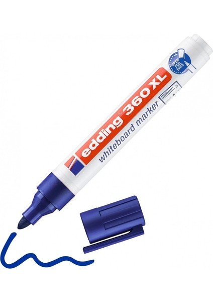 360 XL Mavi Yazı Tahtası Kalemi 1 Adet 1.5-3 mm Yuvarlak Uç Kapaklı Dayanıklı Gövde fırsatları