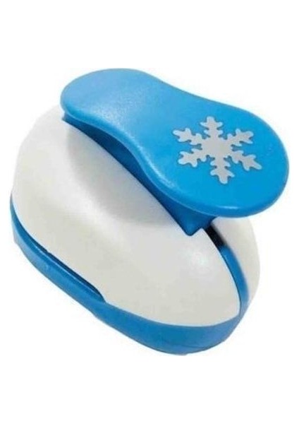 Küçük Boy Şekilli Delgeç 1 Adet Mavi 1,5 cm Kar Tanesi Deseni Şeffaf Kapaklı fırsatları