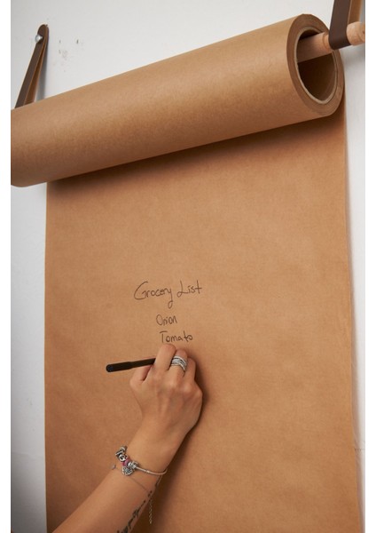 Duvara Monte Boya ve Çizim Rulo Aktivite Kraft Kağıt 50x400 cm Kahverengi Ahşap Kapaklı