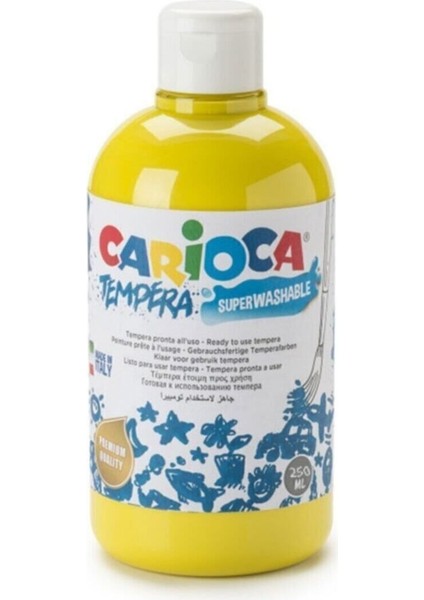 Tempera Süper Yıkanabilir Guaj Sulu Boya Seti 6 Renk 250 ml Büyük Şişeli modelleri