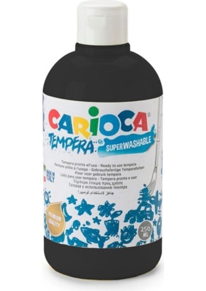 Tempera Süper Yıkanabilir Guaj Sulu Boya Seti 6 Renk 250 ml Büyük Şişeli indirimleri