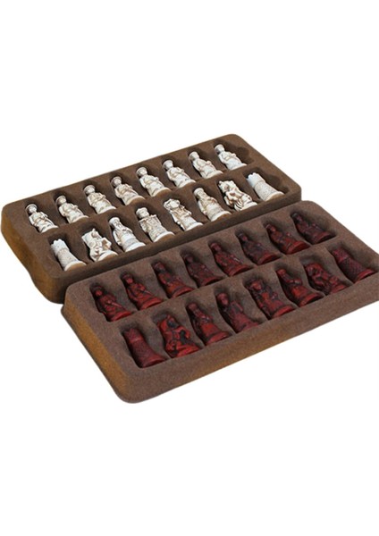 Yeni Antika Satranç Küçük Deri Satranç Tahtası Qing Bing Gerçekçi Satranç Taşları Karakterler Ebeveynlik Hediyeler Eğlence (Yurt Dışından)