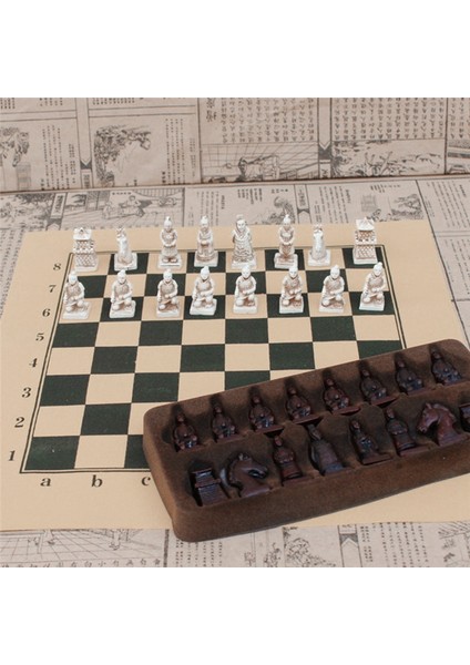 Yeni Antika Satranç Küçük Deri Satranç Tahtası Qing Bing Gerçekçi Satranç Taşları Karakterler Ebeveynlik Hediyeler Eğlence (Yurt Dışından) fırsatları