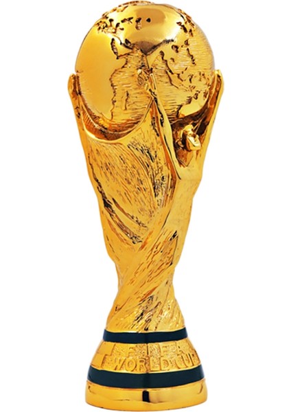 21 cm 2022 Katar Dünya Kupası Trophy Tam Altın Kaplama Reçine Bardak Modeli Hatıra Futbol El Sanatları Dekorasyon Hayranları (Yurt Dışından)
