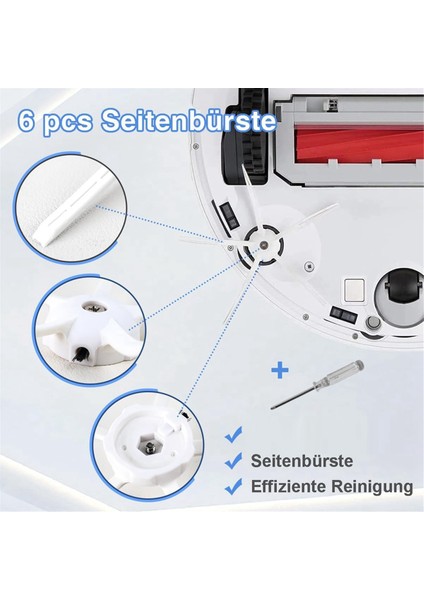 Roborock S7 Serisi S7+ S7 Maxv Ultra/s7 Pro Ultra Için Aksesuar Seti, Yedek Parçalar Ana Silindir Fırçaları, Yan Fırçalar Içerir (Yurt Dışından) fiyatları