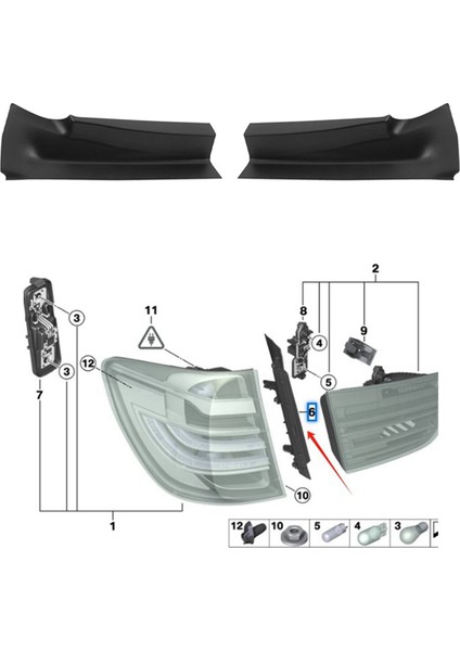 Araba Arka Kuyruk Işık Lambası Suv Kaplama Trim Bmw X3 F25 2011-2017 63217263603 63217263604 (Yurt Dışından) fiyatları
