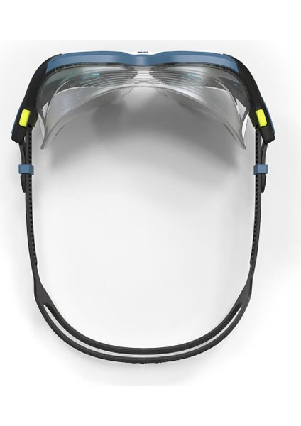 Nabaiji 500 Active L beden siyah mavi yüzücü gözlüğü, konforlu oturuş ve net görüş sunar