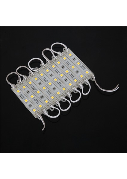 3 x 10PCS 5050 Smd 3 LED Modül LED Strip String Işık Su Geçirmez Dc 12V Sıcak Beyaz (Yurt Dışından)